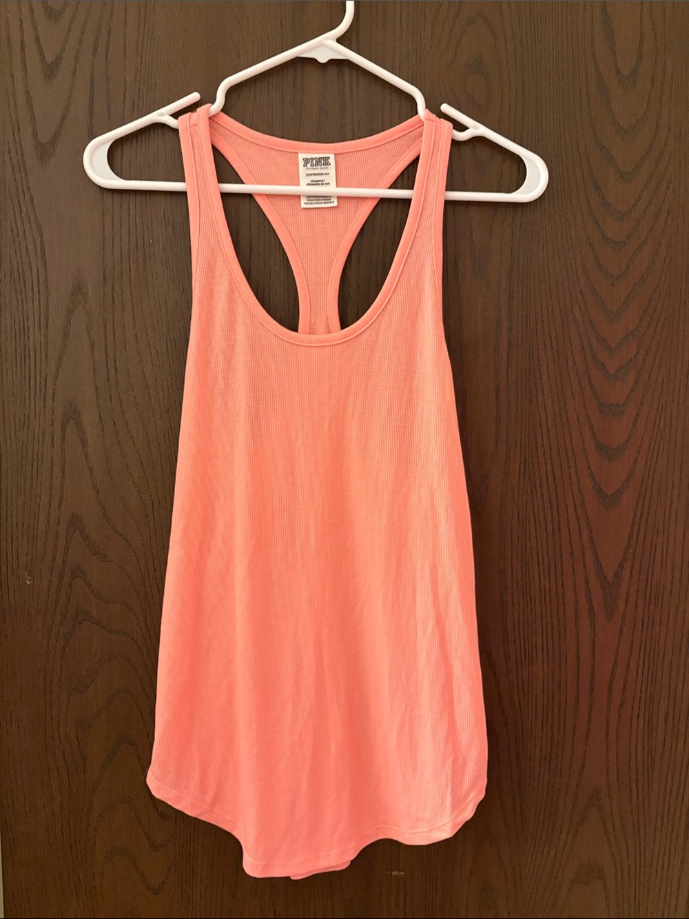 Never Worn PINK Victoria’s Secret Coral Sleepwear Ribbed Tank top